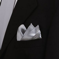 Light Gray Polyester Pocket Square